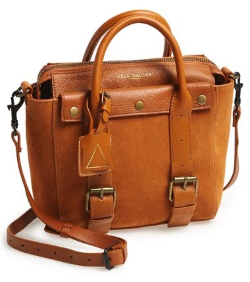 Kelsi Dagger Brooklyn 
Bike Suede Leather Satchel Crossbody Bag! Retail $288